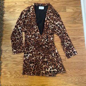 Leopard print romper